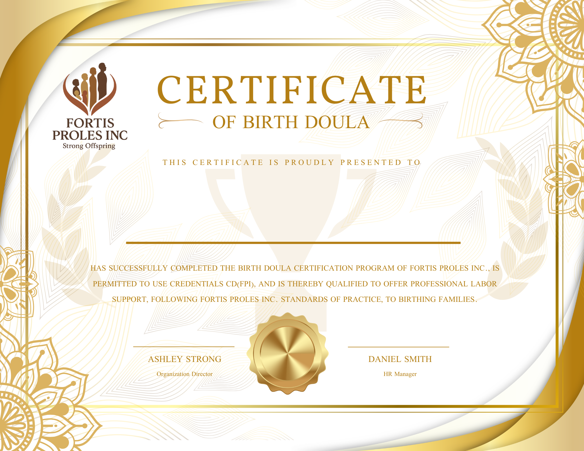 Certificate Preview